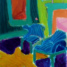 1393.1 Interior with Blue Chairs 30x22