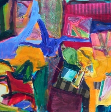 1030. Abstract Composition with Chair  26x37