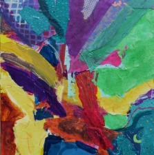 1044 Abstract Flora #1  24x18