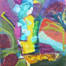 1733.  Still Life w Yellow and Green Vase  30x22