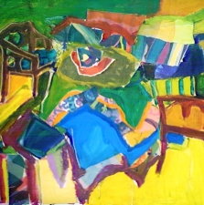 1810. Two Chairs with Table #1 26x31