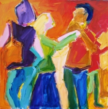 1230. The Dancers 30x30  SOLD