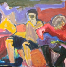 1391. The Guitar Players 30x30 SOLD