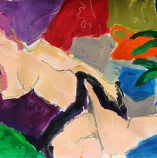 1432. Nude with Palm  22x30