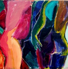 1583. Standing Nudes 38x45