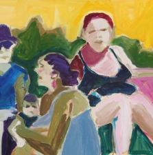 1754. Three Buds and a Babe 30x40