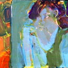 1870. Woman with Blue   12x20