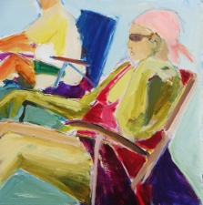 1460.3 Pink Scarf  30x30