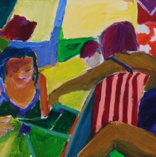 1460.5 Pink Striped Towel  30x40