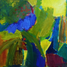 1053.1 Abstract Landscape with Collage 24x24