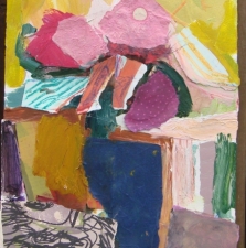 1270. Flowers in Vase  13x10  SOLD