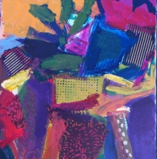 1290. Flowers on Chair #2  28x22