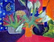 1320. Flowers with Fish  22x28 SOLD