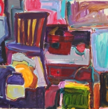1405. Interior with Purple Chair 34x48