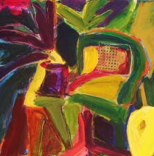 1407. Interior with Yellow Vase - 18x24