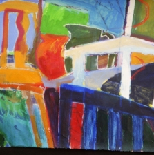 1450. Orange Chair White Chair 22x30