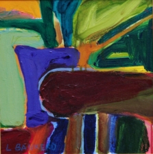 1481. Purple Pot with Chair -12x12