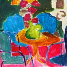 1751. Table with Chairs 26x26 TSG SOLD