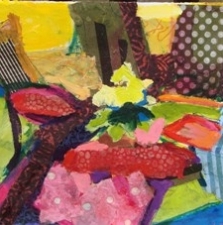 1790. Two Chairs with Flower on Table #2  22x30  SOLD